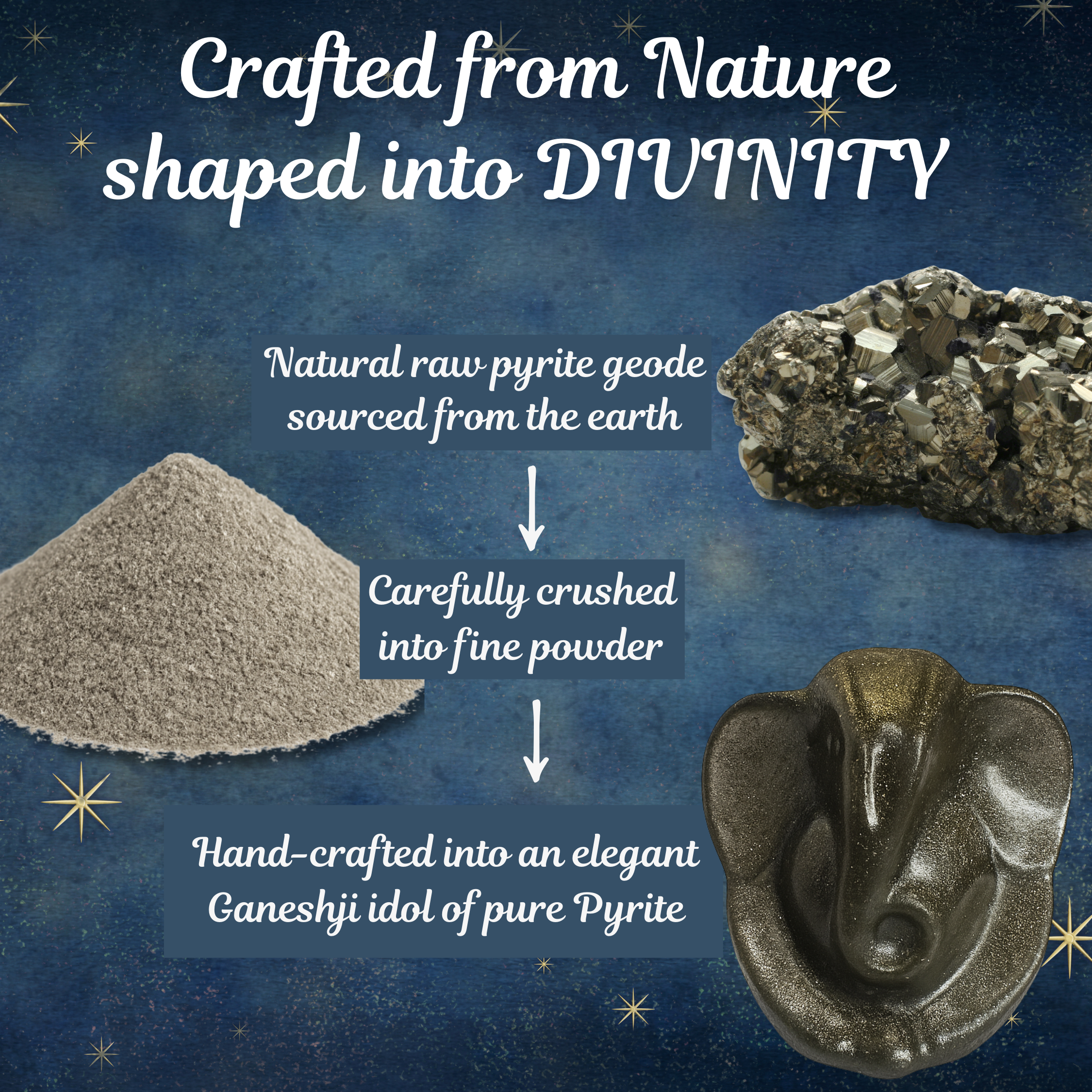 Pyrite Ganesha Idol