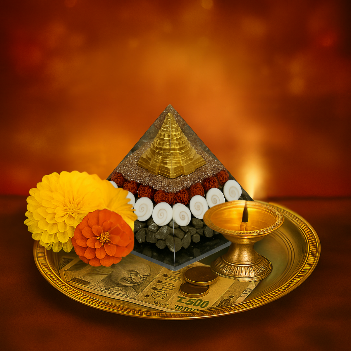 Money Magnet Pyrite Pyramid