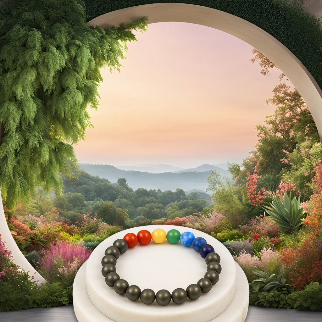 Pyrite & Chakra Bracelet