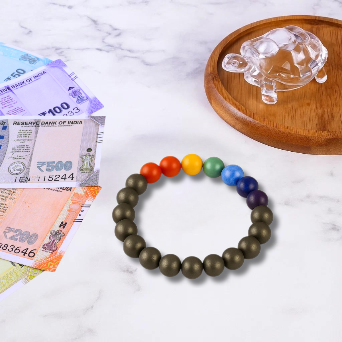 Pyrite & Chakra Bracelet
