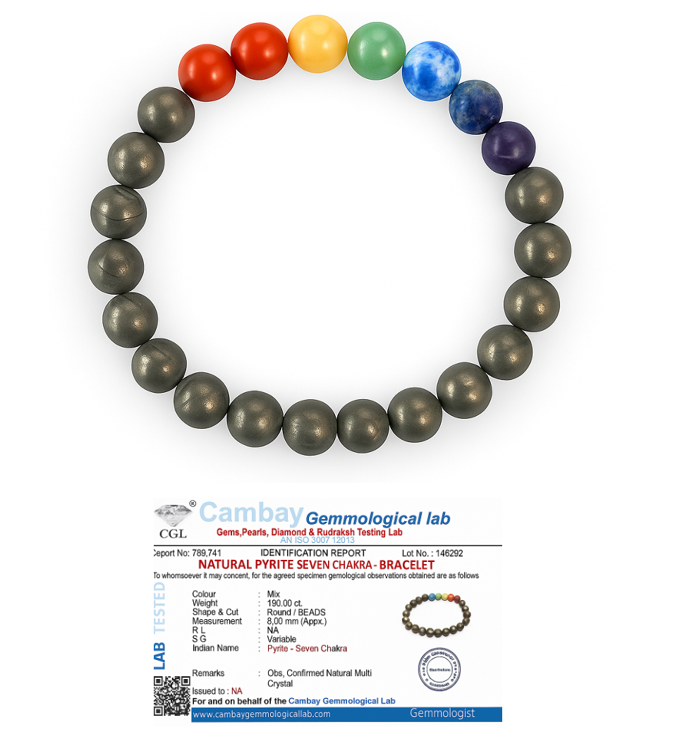 Pyrite & Chakra Bracelet