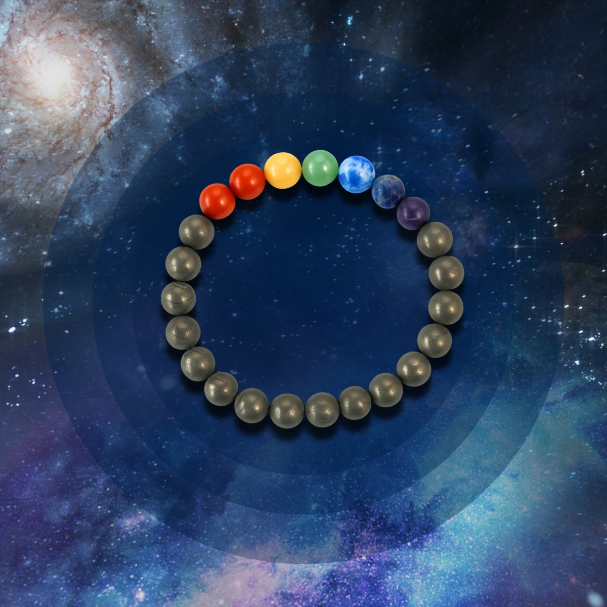Pyrite & Chakra Bracelet