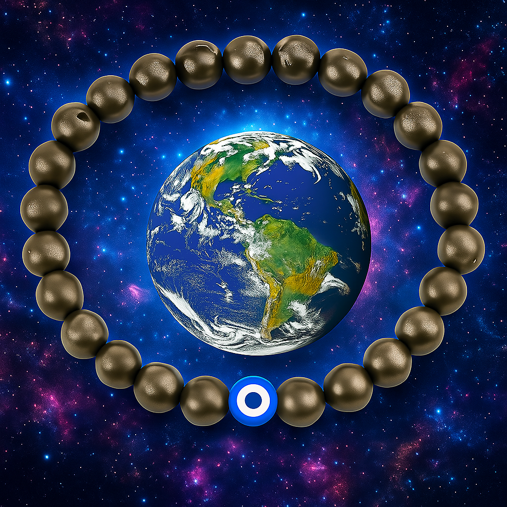Pyrite Evil Eye Bracelet
