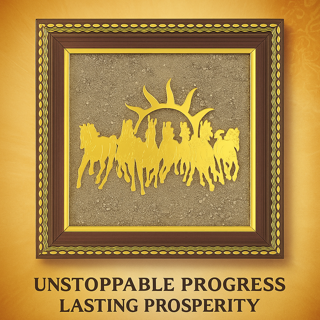 7 Horses Raw Pyrite Frame