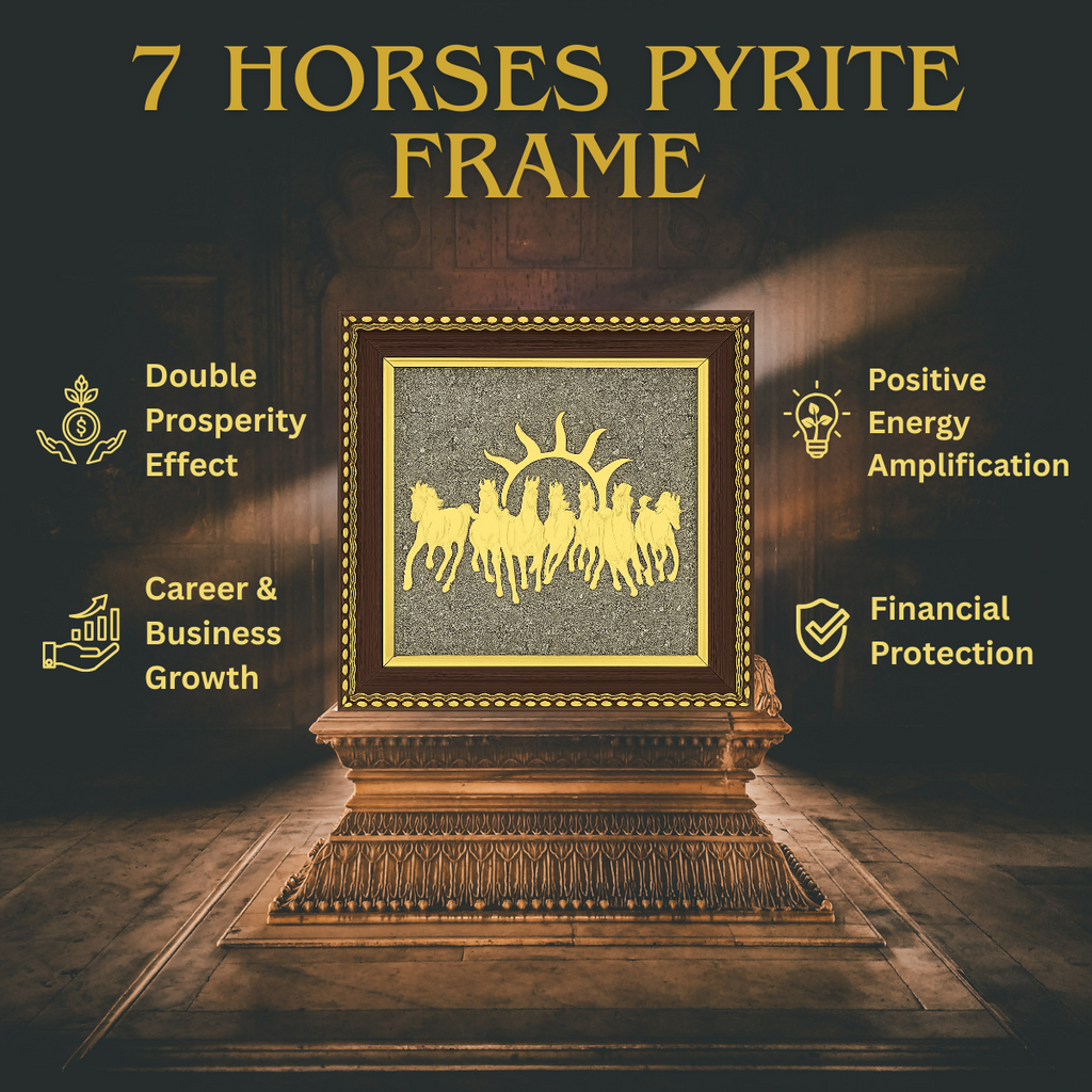 7 Horses Raw Pyrite Frame