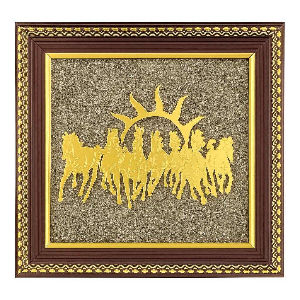 7 Horses Raw Pyrite Frame